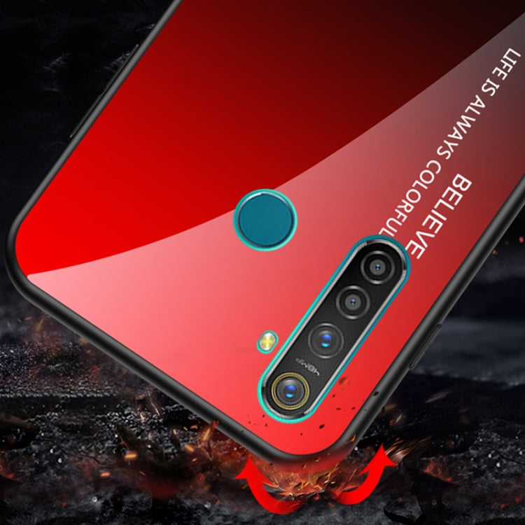 For OPPO Realme 5 Gradient Color Glass Case