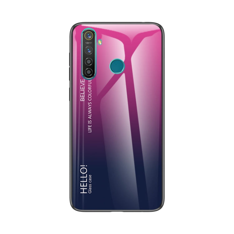 For OPPO Realme 5 Gradient Color Glass Case
