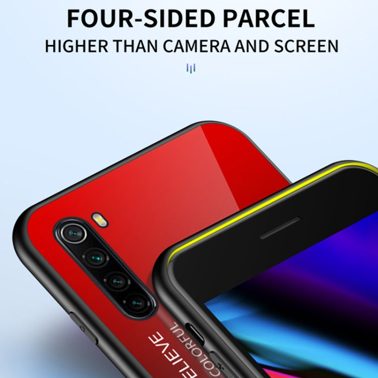 For Xiaomi Redmi Note 8 Gradient Color Glass Case