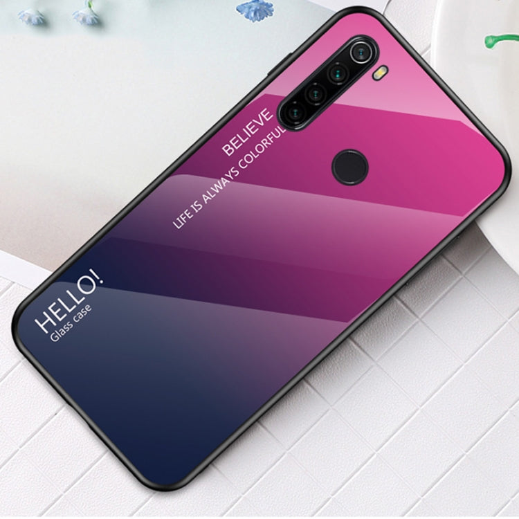 For Xiaomi Redmi Note 8 Gradient Color Glass Case