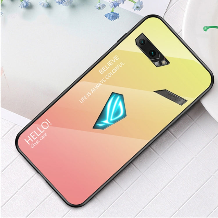 For ASUS ROG Phone II Gradient Color Glass Case