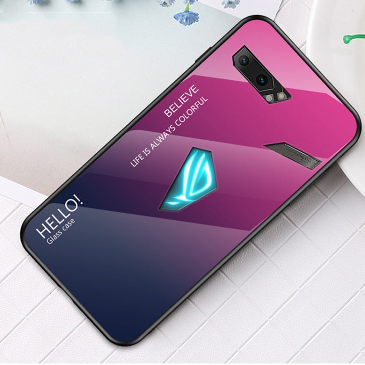 For ASUS ROG Phone II Gradient Color Glass Case
