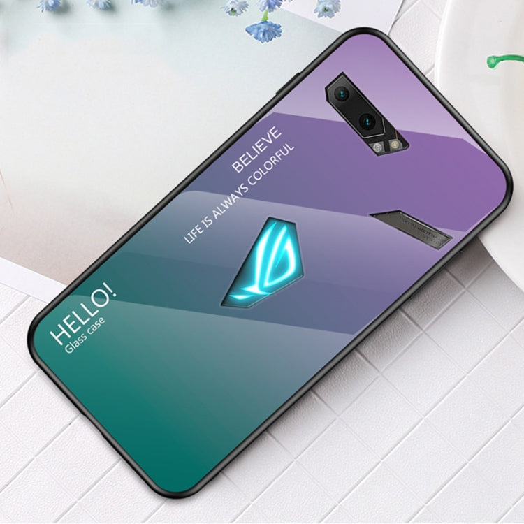 For ASUS ROG Phone II Gradient Color Glass Case