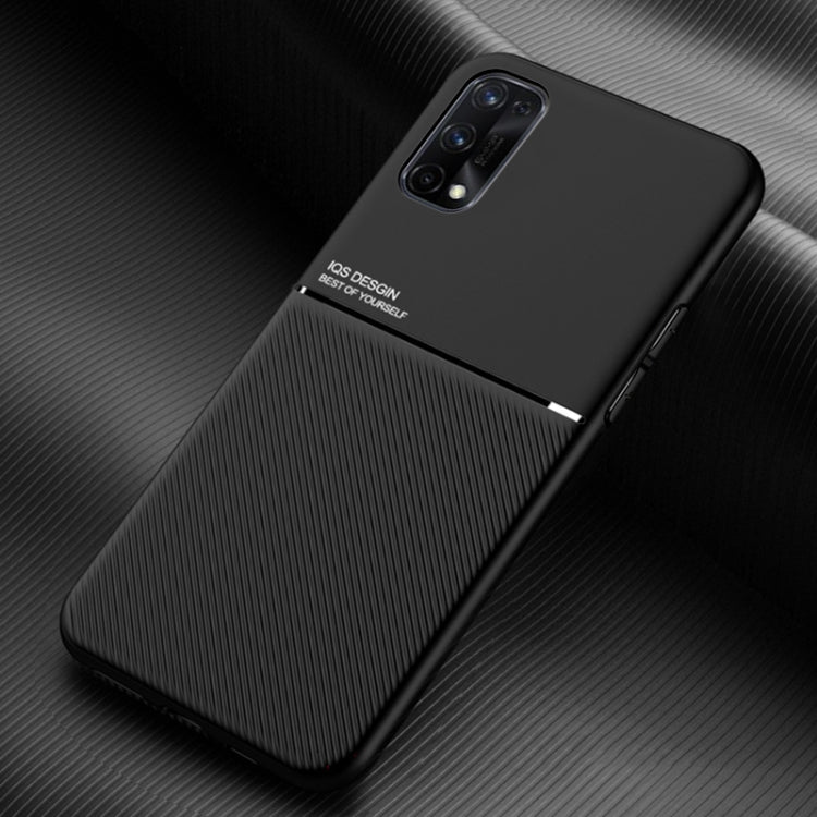 For OPPO Realme 7 Pro Classic Tilt Strip Grain Magnetic Shockproof PC + TPU Case