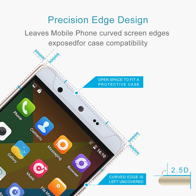 For Kingzone N5 10 PCS 0.26mm 9H 2.5D Tempered Glass Film
