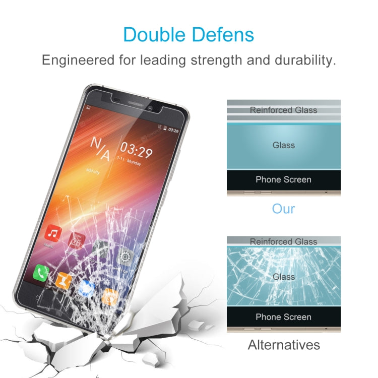 For Kingzone S3 10 PCS 0.26mm 9H 2.5D Tempered Glass Film