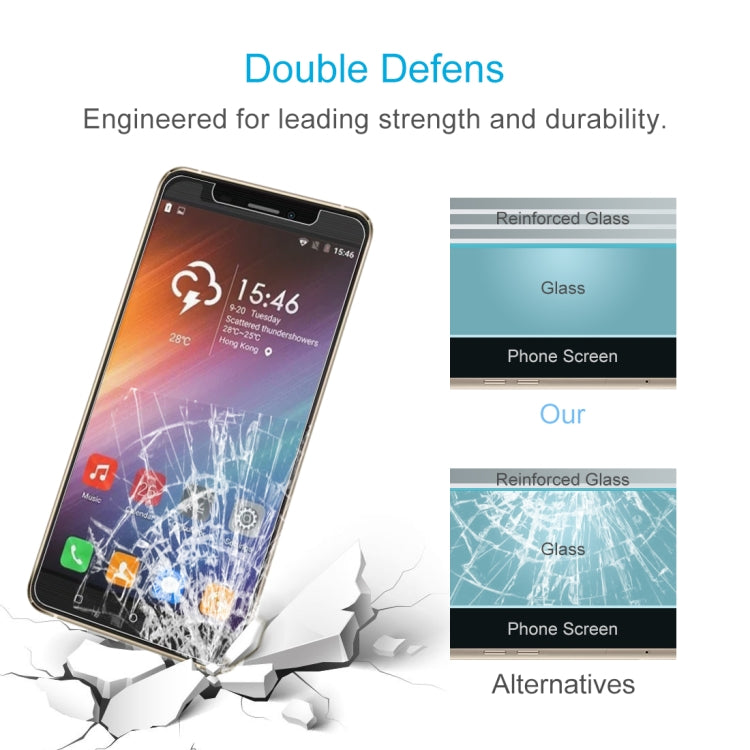 For Kingzone S20 10 PCS 0.26mm 9H 2.5D Tempered Glass Film