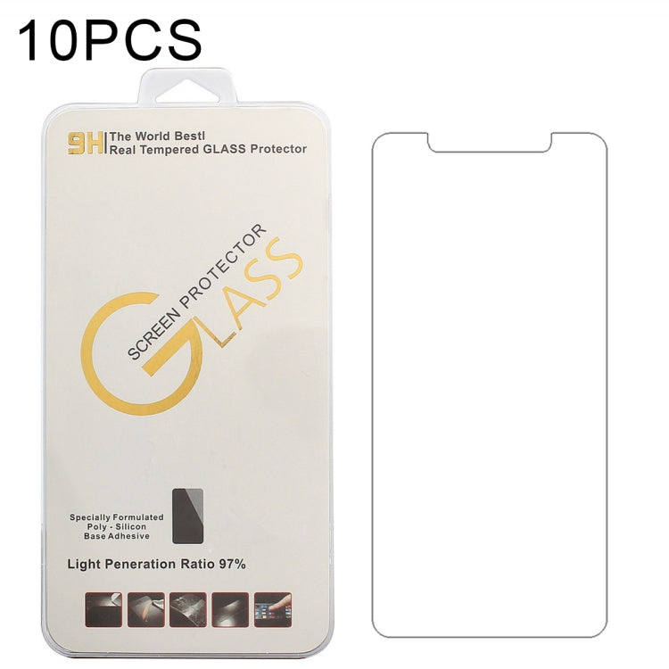 For Kingzone S10 10 PCS 0.26mm 9H 2.5D Tempered Glass Film