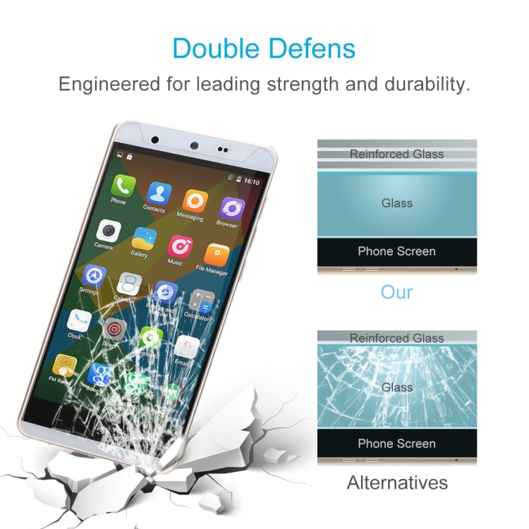 For Kingzone N5 50 PCS 0.26mm 9H 2.5D Tempered Glass Film