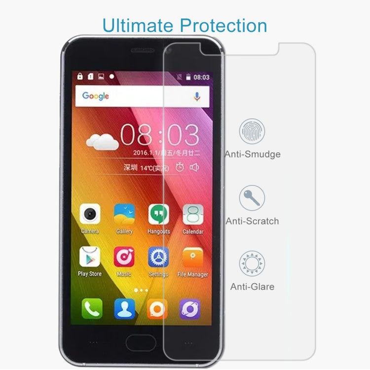 For Kingzone S2 50 PCS 0.26mm 9H 2.5D Tempered Glass Film