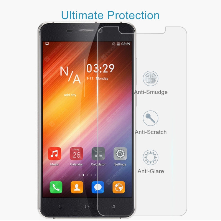 For Kingzone S3 50 PCS 0.26mm 9H 2.5D Tempered Glass Film