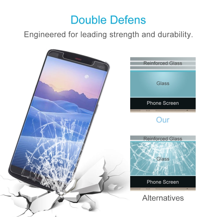 For Kingzone Z1 Plus 50 PCS 0.26mm 9H 2.5D Tempered Glass Film