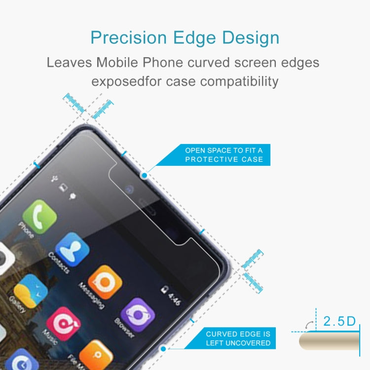 For Kingzone K2 50 PCS 0.26mm 9H 2.5D Tempered Glass Film