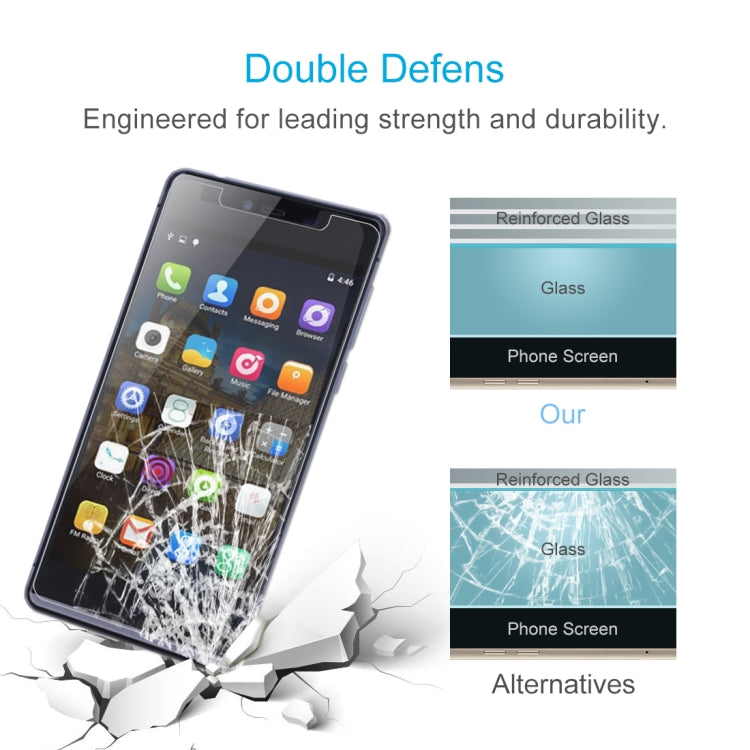 For Kingzone K2 50 PCS 0.26mm 9H 2.5D Tempered Glass Film