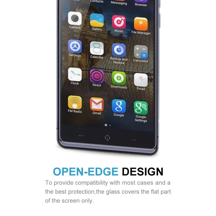 For Kingzone K2 50 PCS 0.26mm 9H 2.5D Tempered Glass Film