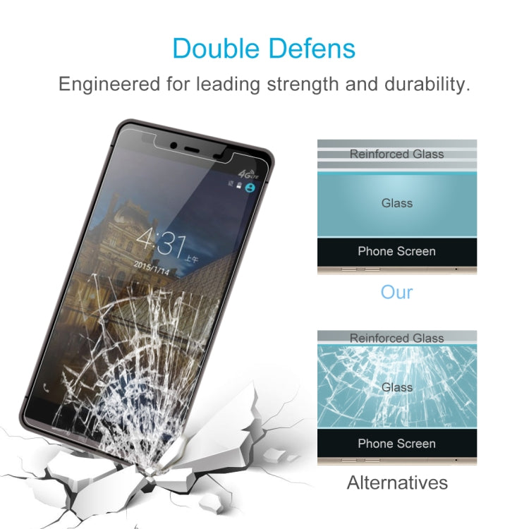 For Kingzone K2 Turbo 50 PCS 0.26mm 9H 2.5D Tempered Glass Film