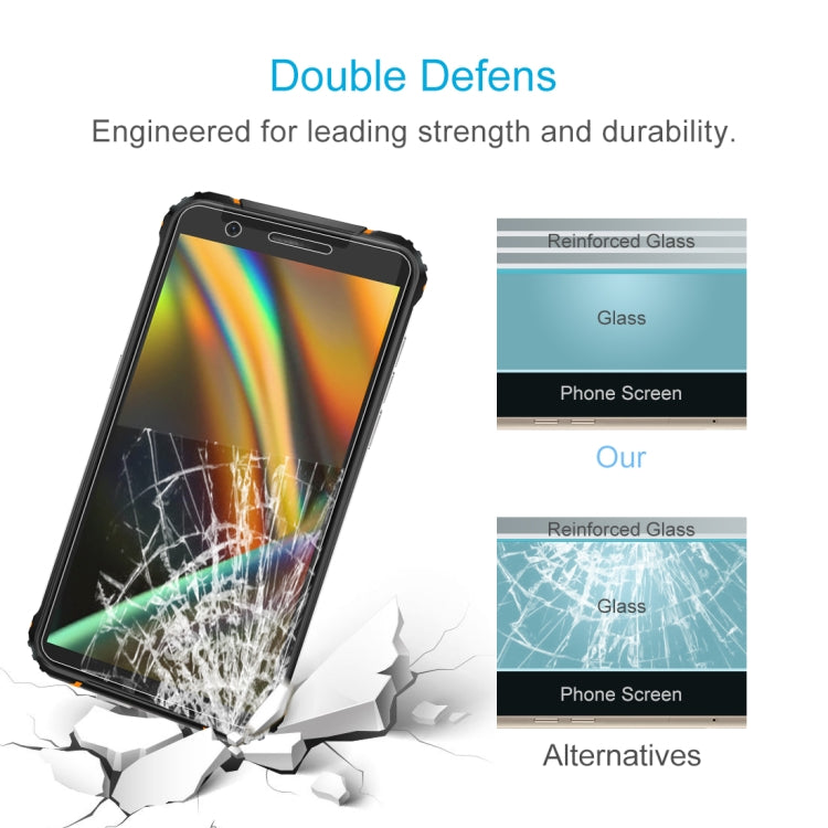 For Blackview BV5100 50 PCS 0.26mm 9H 2.5D Tempered Glass Film