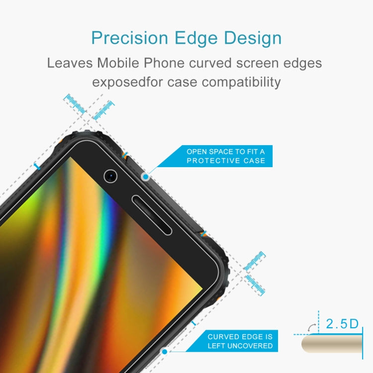For Blackview BV5100 Pro 50 PCS 0.26mm 9H 2.5D Tempered Glass Film