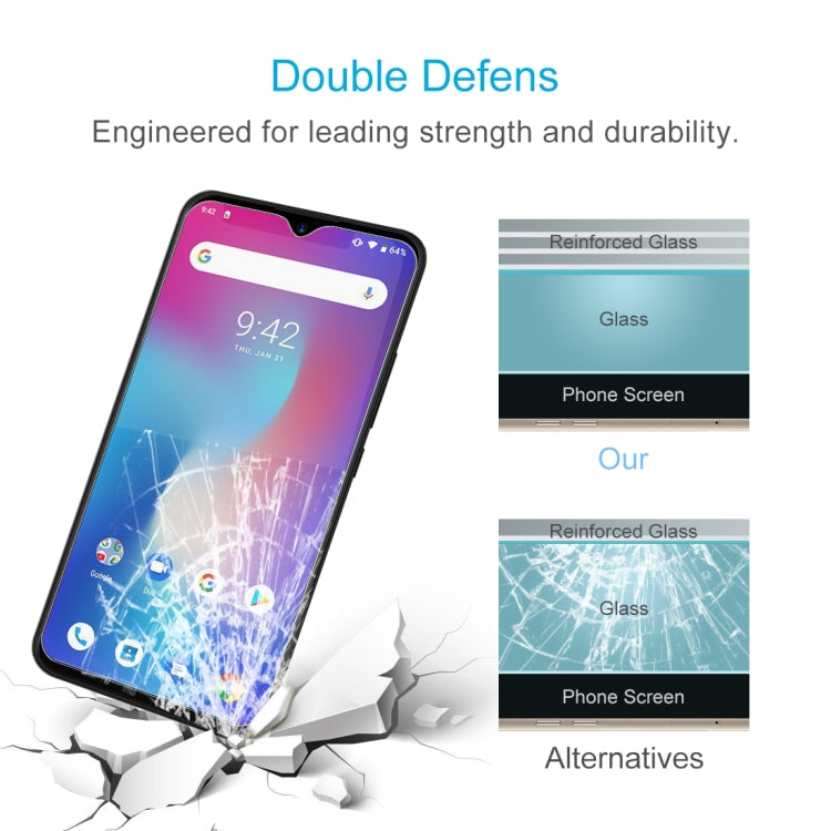 For UMIDIGI Power 50 PCS 0.26mm 9H 2.5D Tempered Glass Film