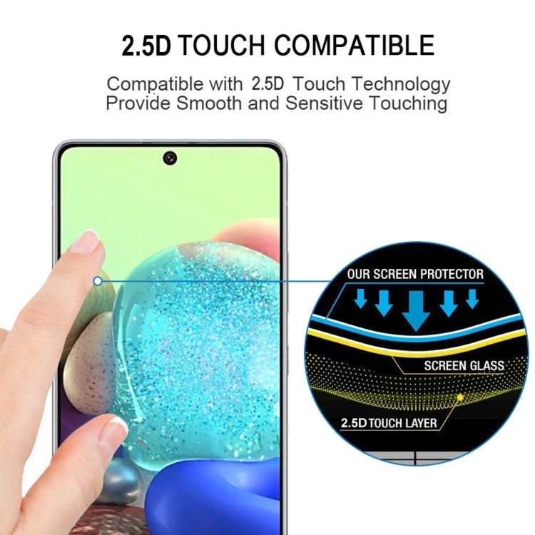 For Samsung Galaxy A72 4G Full Glue Full Screen Tempered Glass Film