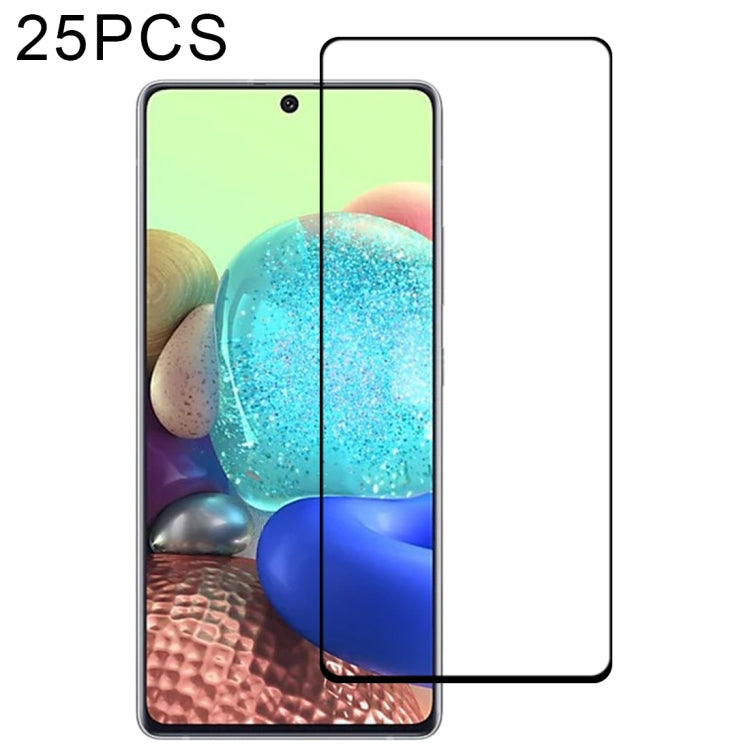 For Samsung Galaxy A72 4G 25 PCS Full Glue Full Screen Tempered Glass Film