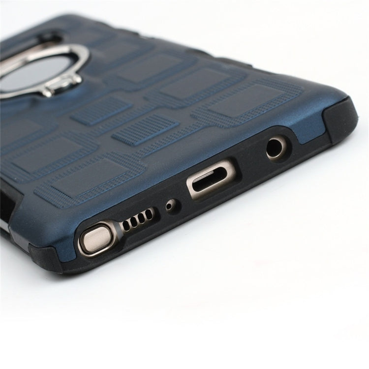 For Galaxy Note 8 2 In 1 Cube PC + TPU Protective Case with 360 Degrees Rotate Silver Ring Holder