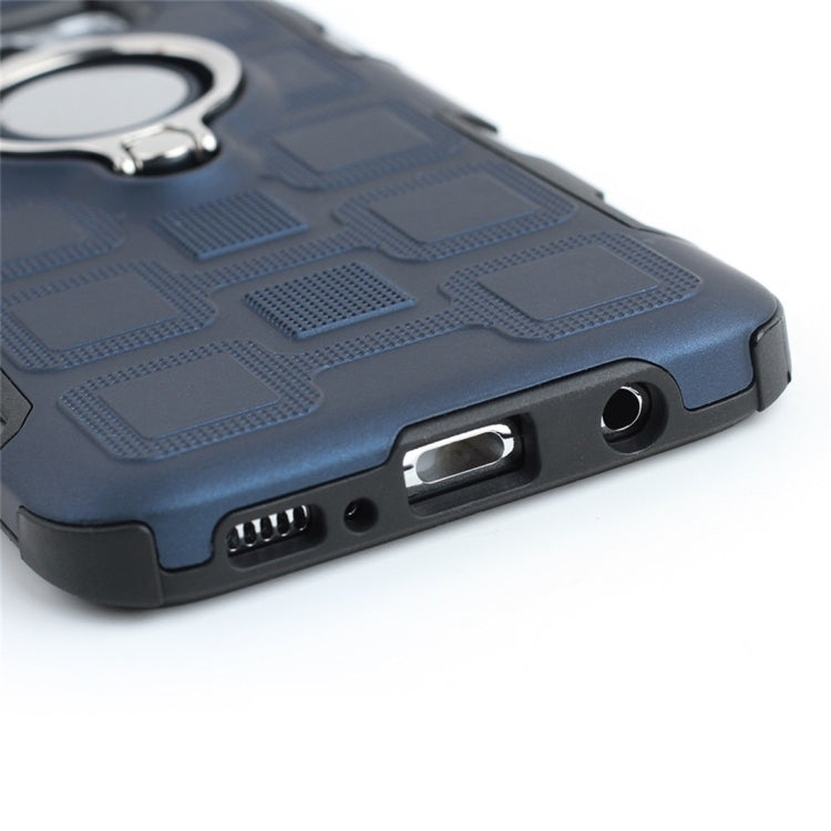 For Galaxy S8 2 In 1 Cube PC + TPU Protective Case with 360 Degrees Rotate Silver Ring Holder