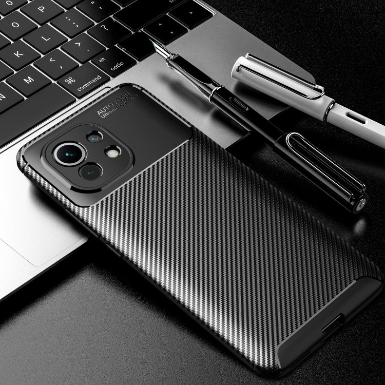 For Xiaomi Mi 11 Carbon Fiber Texture Shockproof TPU Case