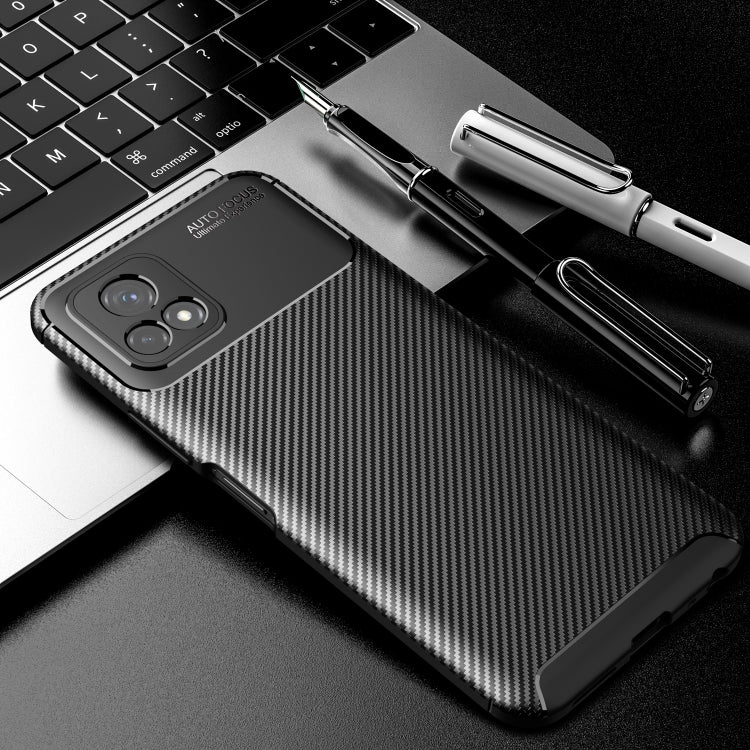 For vivo Y52s / iQOO U3 Carbon Fiber Texture Shockproof TPU Case