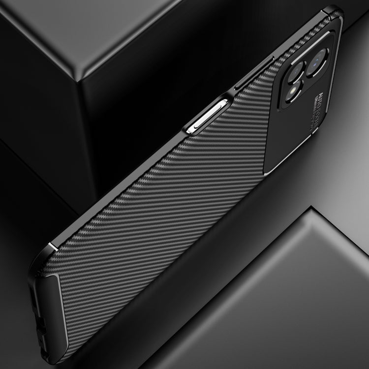 For vivo Y52s / iQOO U3 Carbon Fiber Texture Shockproof TPU Case