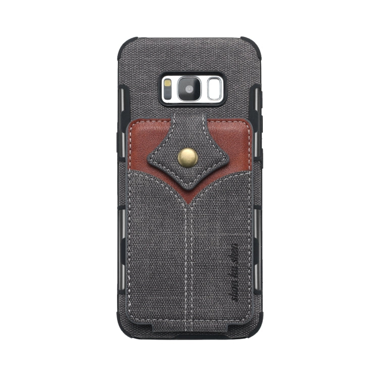 For Galaxy S8 Cloth Texture + PU + TPU Shockproof Protective Case with Card Slots