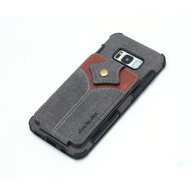 For Galaxy S8 Cloth Texture + PU + TPU Shockproof Protective Case with Card Slots