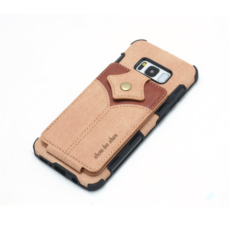 For Galaxy S8 Cloth Texture + PU + TPU Shockproof Protective Case with Card Slots