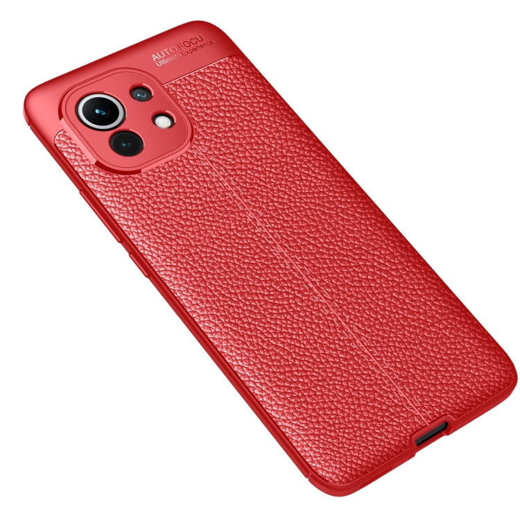 For Xiaomi Mi 11 Litchi Texture TPU Shockproof Case