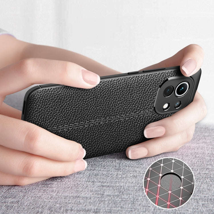 For Xiaomi Mi 11 Litchi Texture TPU Shockproof Case