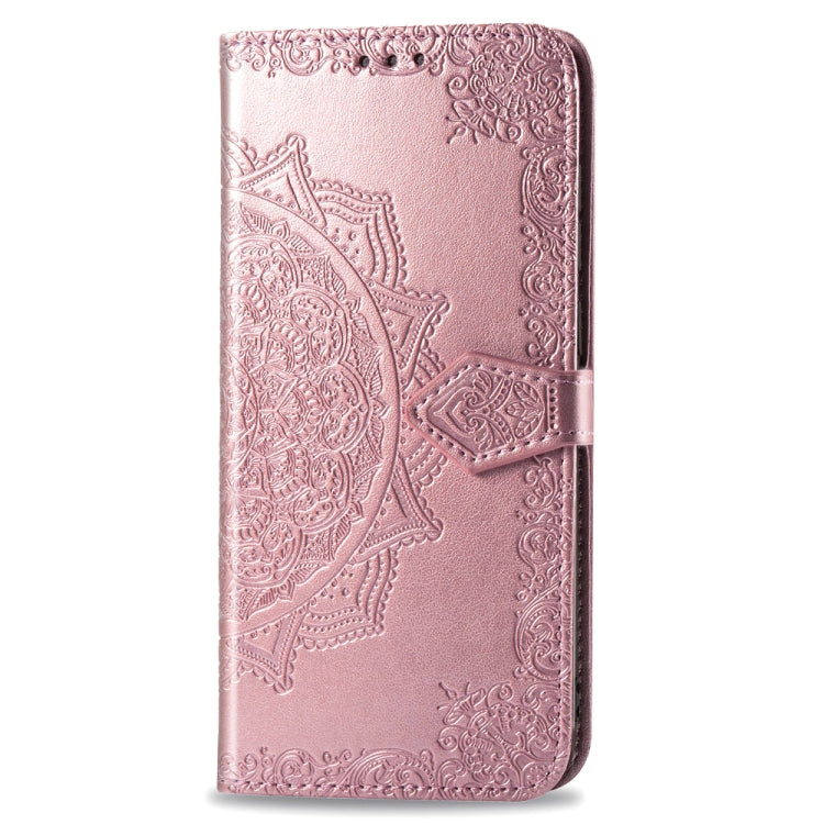 For iPhone 11 Halfway Mandala Embossing Pattern Horizontal Flip Leather Case with Holder & Card Slots & Wallet & Lanyard