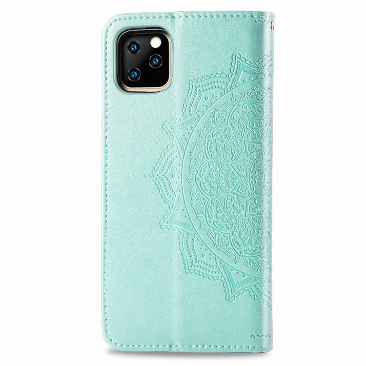For iPhone 11 Pro Max Halfway Mandala Embossing Pattern Horizontal Flip Leather Case with Holder & Card Slots & Wallet & Lanyard