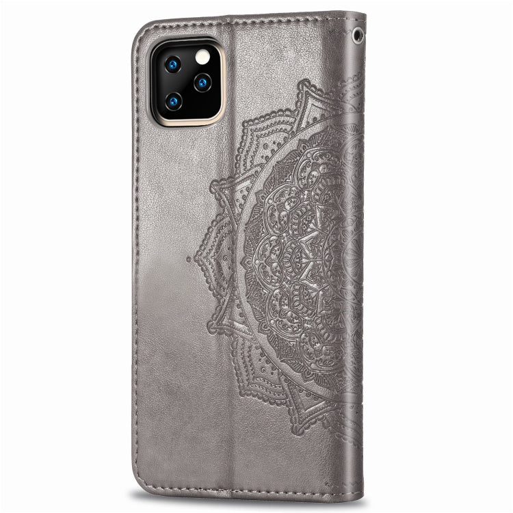 For iPhone 11 Pro Max Halfway Mandala Embossing Pattern Horizontal Flip Leather Case with Holder & Card Slots & Wallet & Lanyard