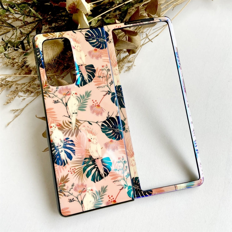 For Samsung Galaxy Z Fold2 5G Jungle Flowers Pattern Foldable Flip Protective Case