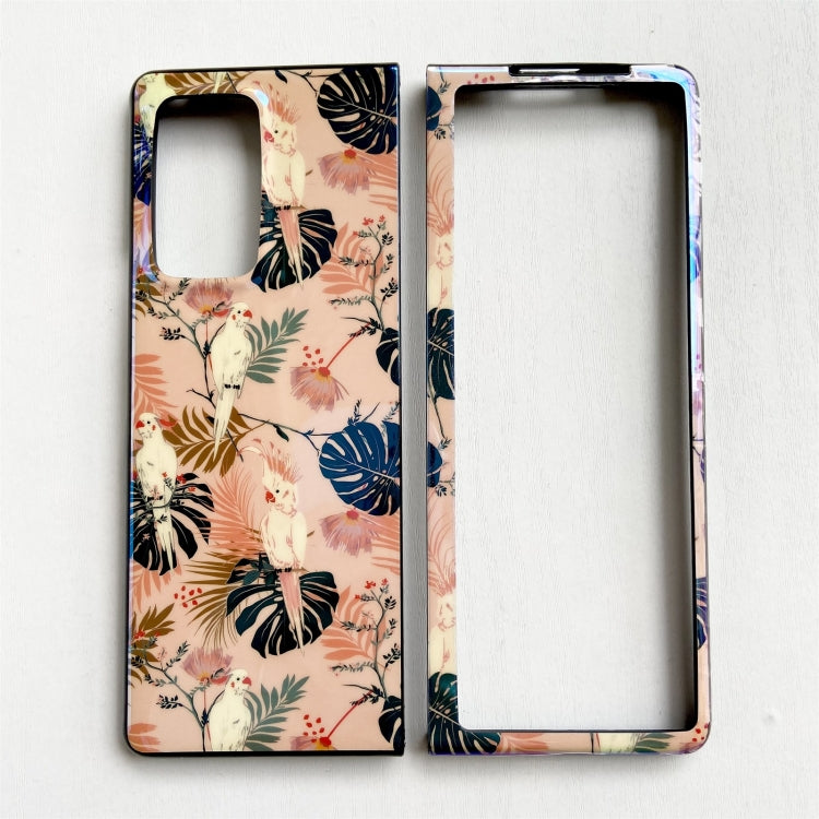 For Samsung Galaxy Z Fold2 5G Jungle Flowers Pattern Foldable Flip Protective Case