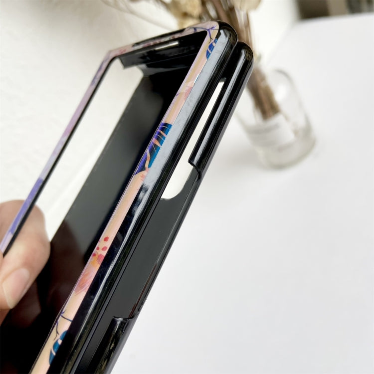 For Samsung Galaxy Z Fold2 5G Jungle Flowers Pattern Foldable Flip Protective Case