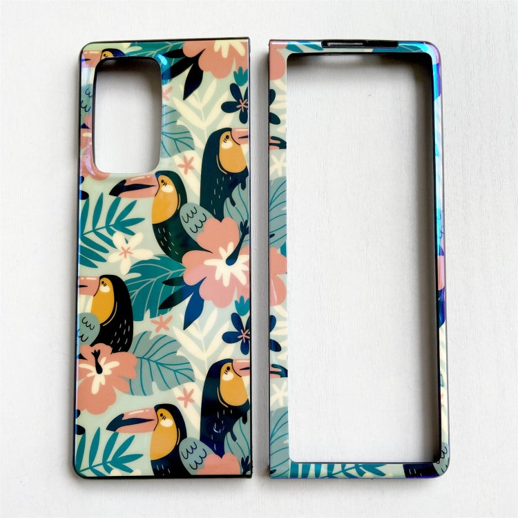 For Samsung Galaxy Z Fold2 5G Jungle Flowers Pattern Foldable Flip Protective Case