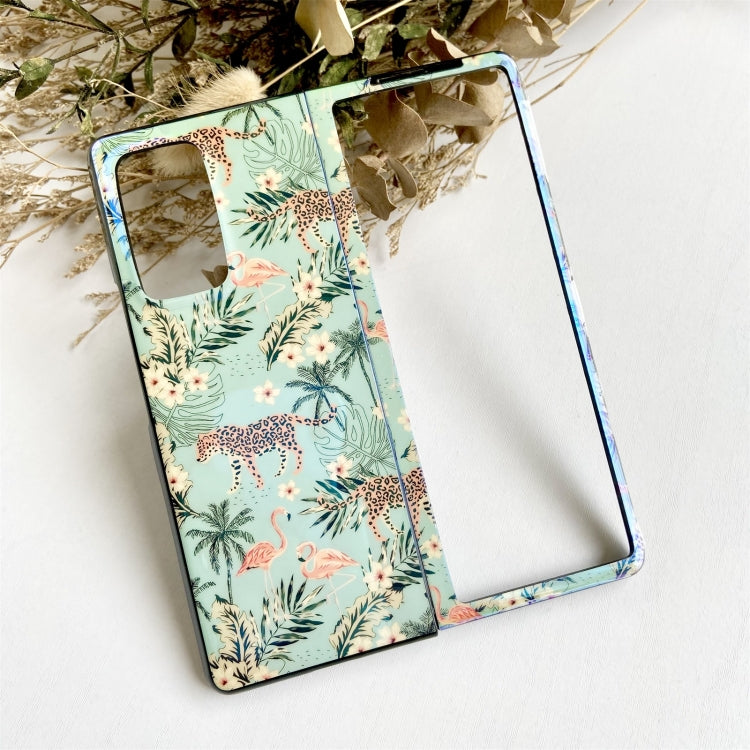 For Samsung Galaxy Z Fold2 5G Jungle Flowers Pattern Foldable Flip Protective Case