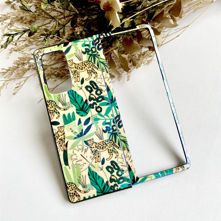 For Samsung Galaxy Z Fold2 5G Jungle Flowers Pattern Foldable Flip Protective Case