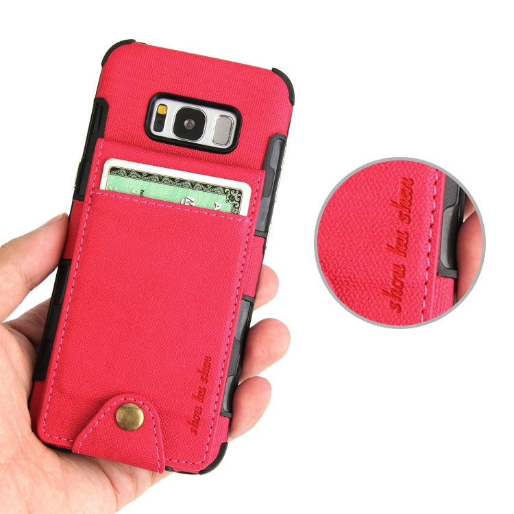 For Galaxy S8 Cloth Texture + TPU Shockproof Protective Case with Vertical Flip Card Slots