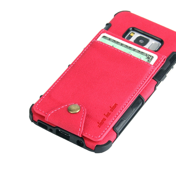 For Galaxy S8 Cloth Texture + TPU Shockproof Protective Case with Vertical Flip Card Slots