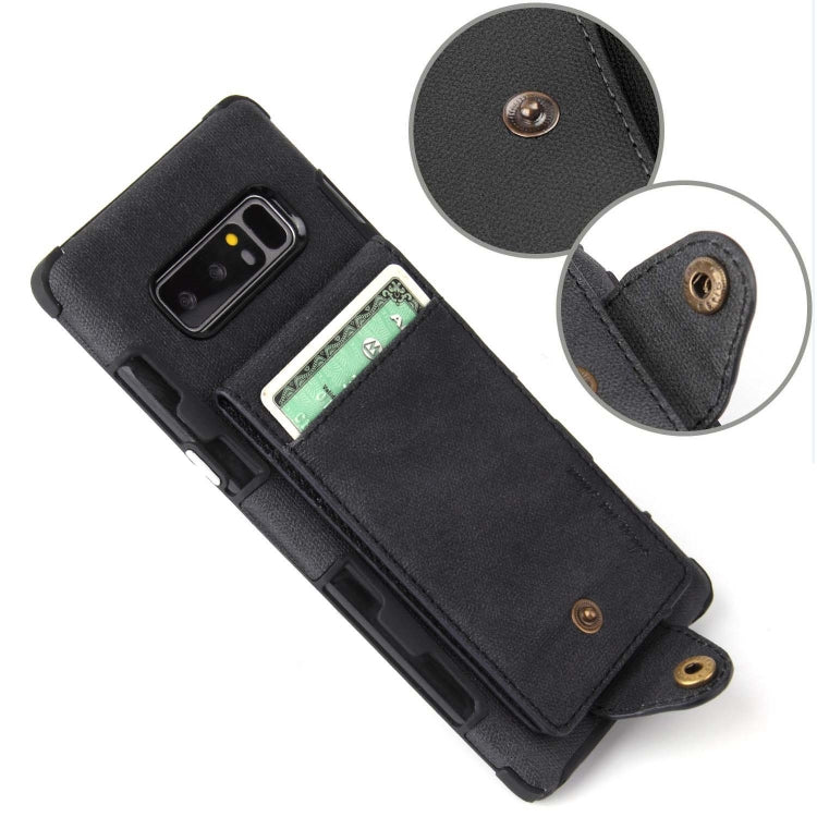 For Galaxy Note 8 Cloth Texture + TPU Shockproof Protective Case with Vertical Flip Card Slots