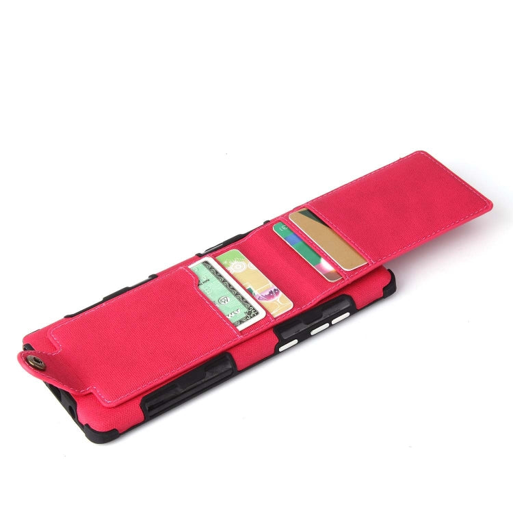 For Galaxy Note 8 Cloth Texture + TPU Shockproof Protective Case with Vertical Flip Card Slots