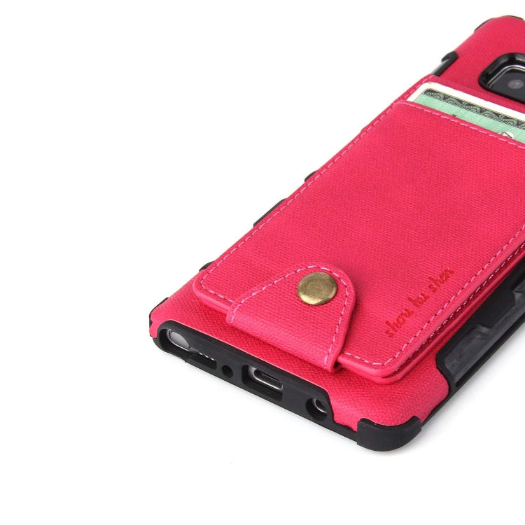 For Galaxy Note 8 Cloth Texture + TPU Shockproof Protective Case with Vertical Flip Card Slots
