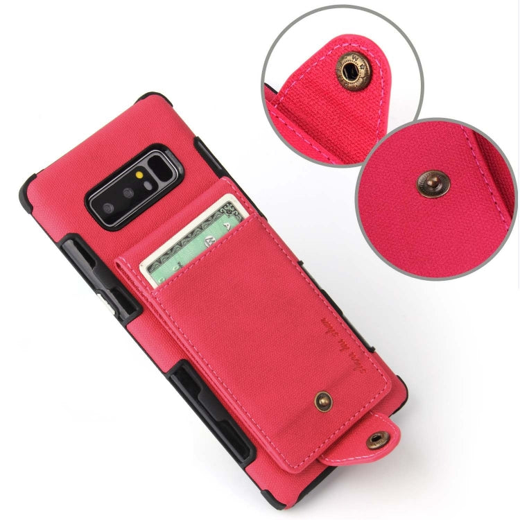 For Galaxy Note 8 Cloth Texture + TPU Shockproof Protective Case with Vertical Flip Card Slots